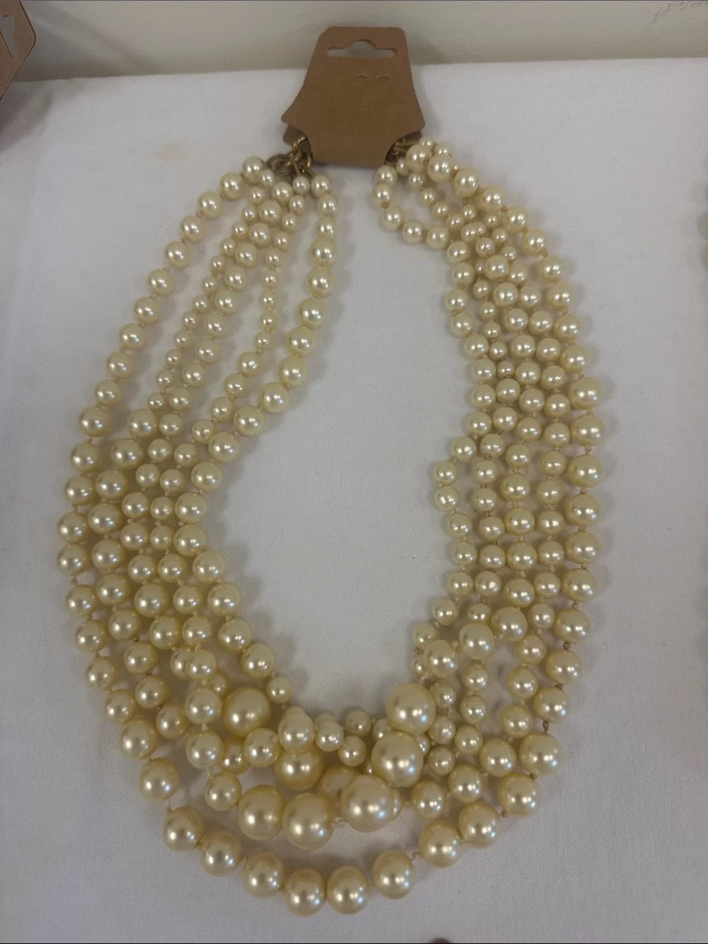 J. Crew Multi-Strand Pearl Necklace in Ivory